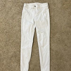 american eagle white skinny jeans